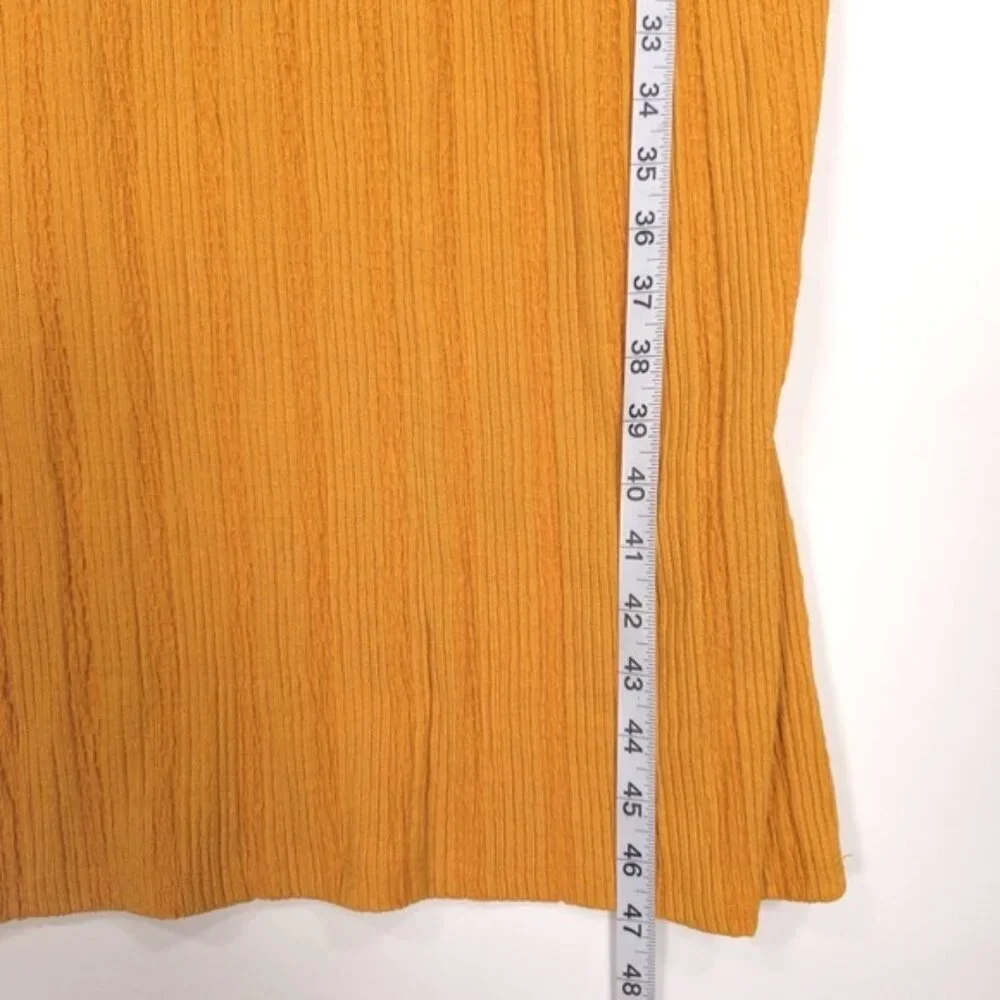 Free People Beach Aster Collar T-Shirt Midi Dress Oversized Golden Yellow‎ S/P